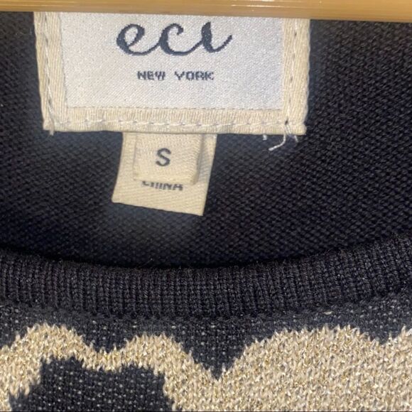 Eci New York || Black & Gold Dress || Small - Picture 3 of 5